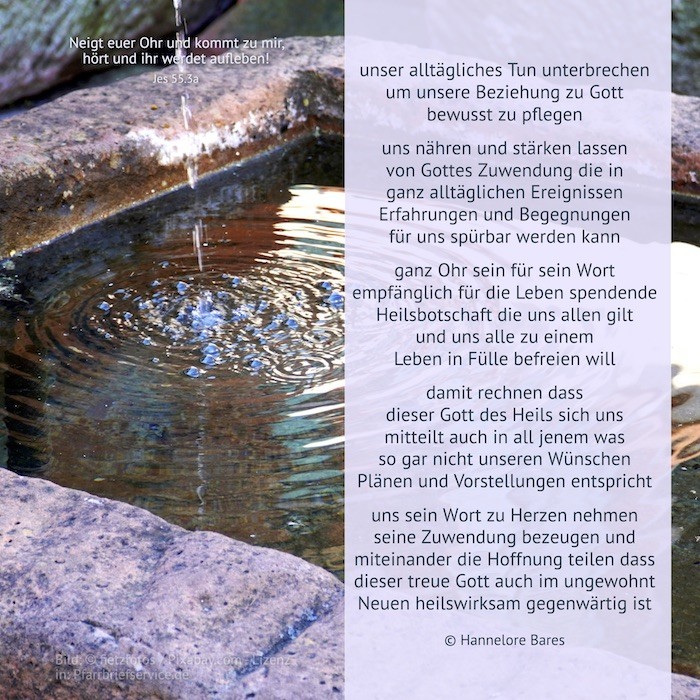 Nahansicht eines Sandsteinbrunnens (c) Hannelore Bares Nahansicht eines Sandsteinbrunnens