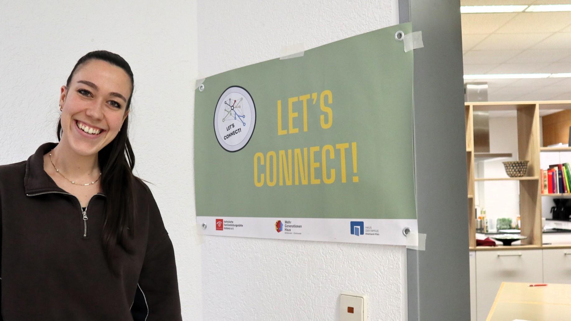 Alicia Kranz organisiert gemeinsam mit Anika Zentner das Projekt Let's connect in Koblenz.