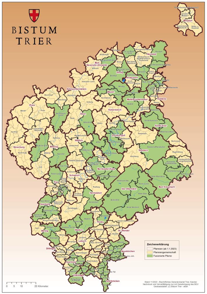 Übersicht der Pfarreien im Bistum Trier Unser Bistum Trier