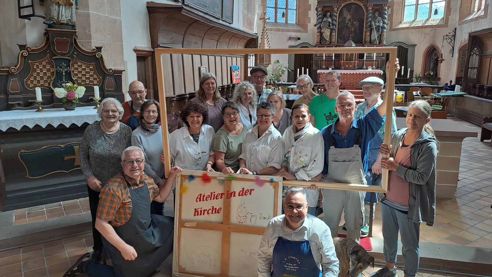 Um Sehnsucht in unterschiedlichen Formen und Farben ist es bei einem „Atelier in der Kirche“ gegangen, das im Oberweseler Gotteshaus St. Martin stattgefunden hat.