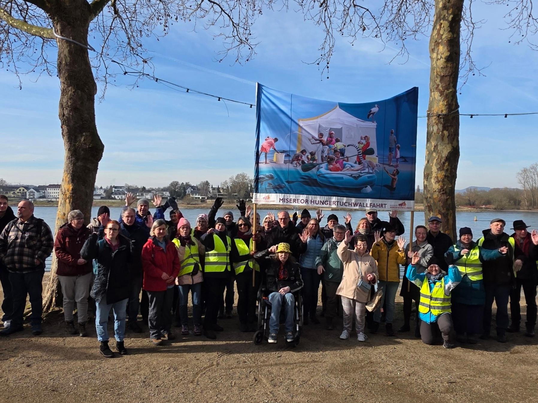 Ziel der Wallfahrenden ist der Eröffnungsgottesdienst der Misereor-Fastenaktion am 9. März  in Essen-Frohnhausen.