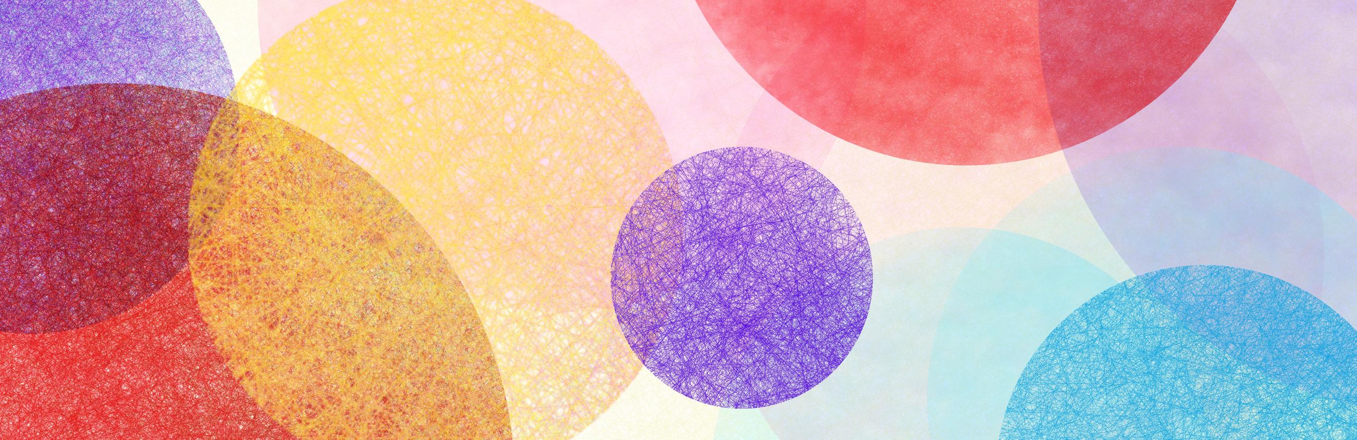 Grafik: Farbige, netzartige Kugeln, die sich überlagern (c) iStock Grafik: Farbige, netzartige Kugeln, die sich überlagern