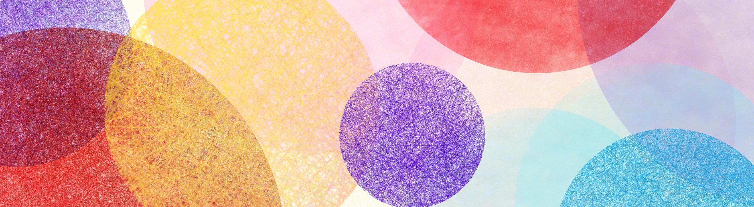 Grafik: Farbige, netzartige Kugeln, die sich überlagern (c) iStock Grafik: Farbige, netzartige Kugeln, die sich überlagern