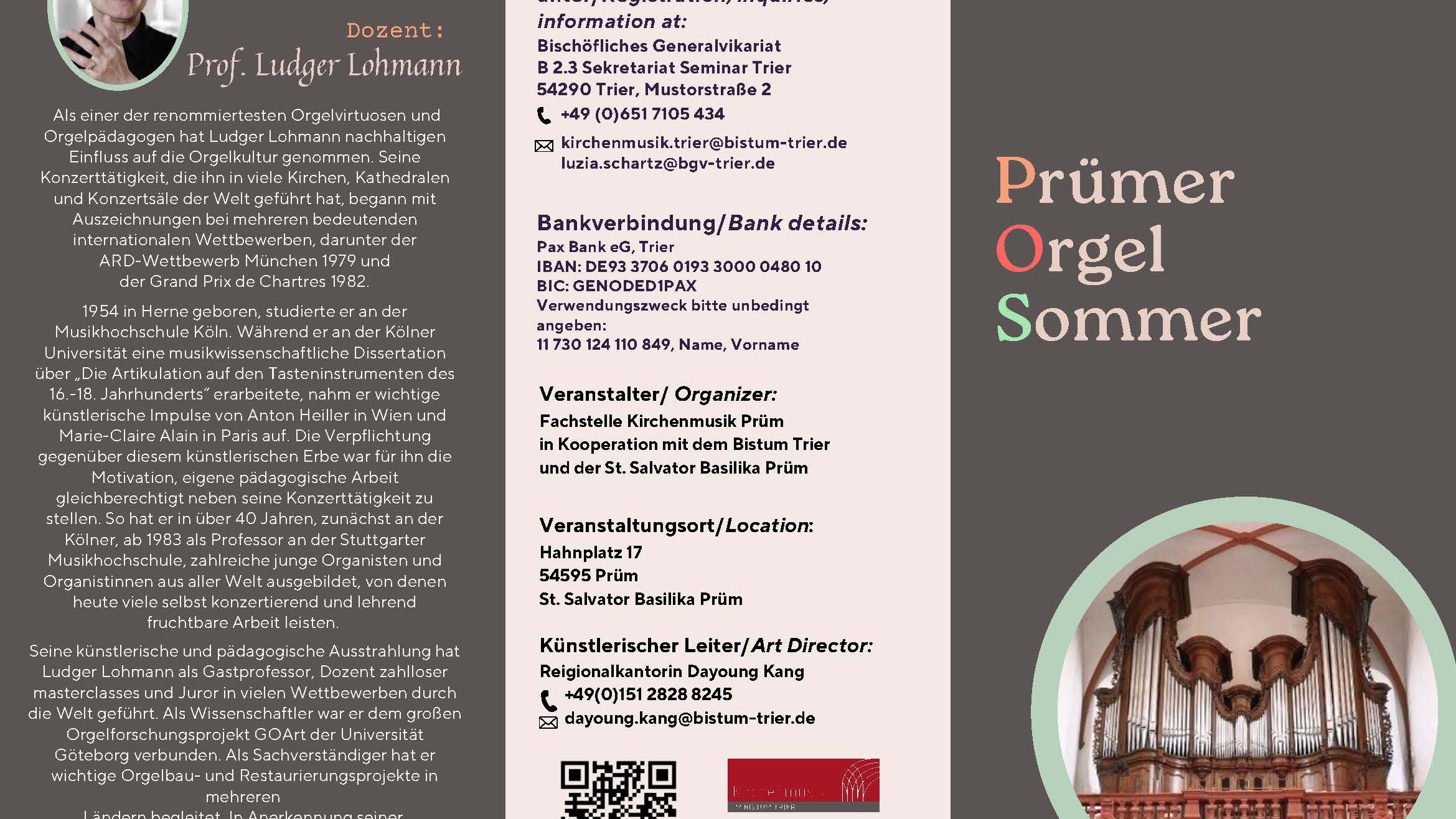 1. Internationale Orgelakademie / Prümer Orgelsommer
