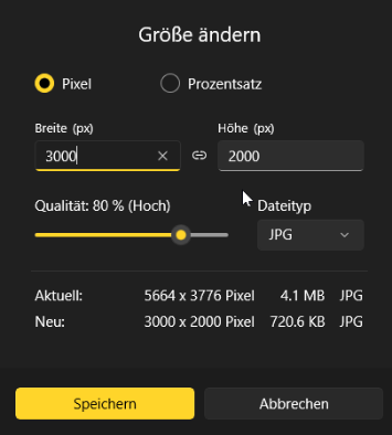 Screenshot aus der Windows-Foto-App
