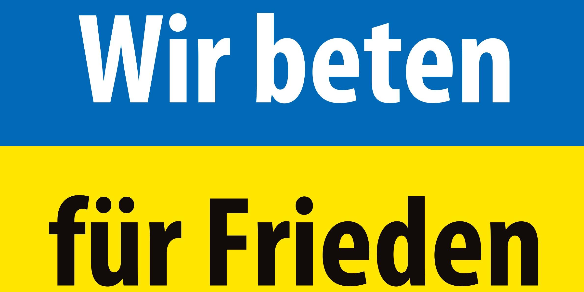 Wir beten für Frieden Plakat_quer